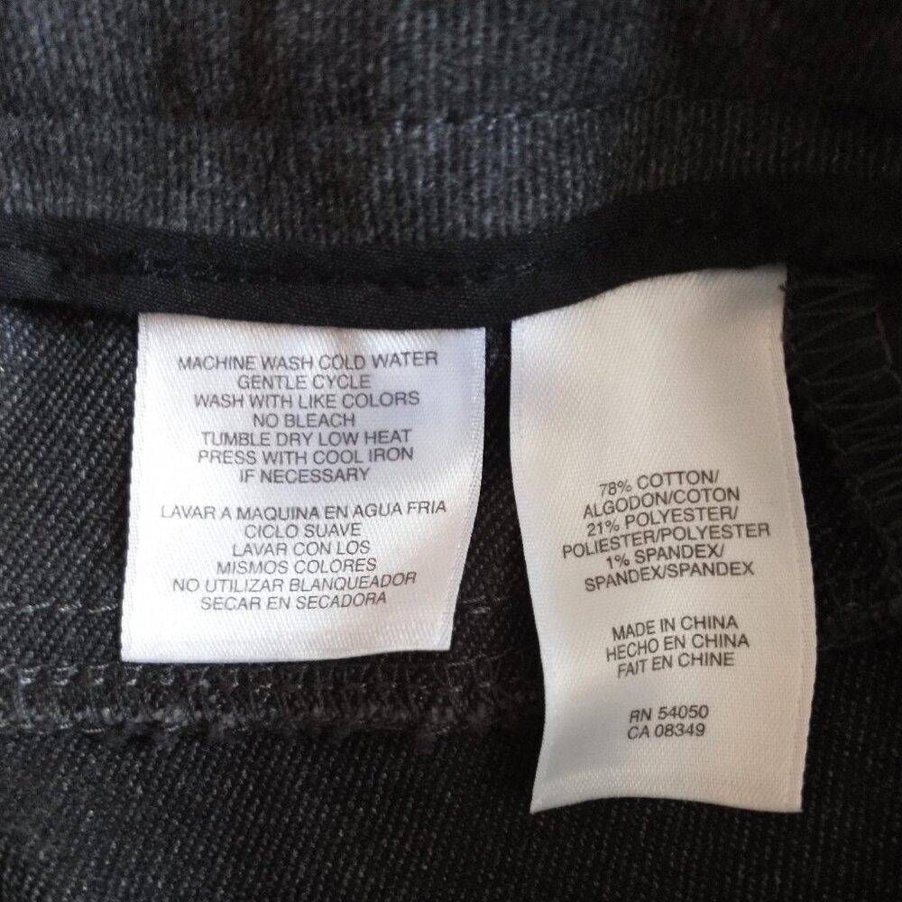 Jones New York Sport Woman Bootcut Stretch Control Sueded Jeans Pants Gray NWT - Picture 9 of 16